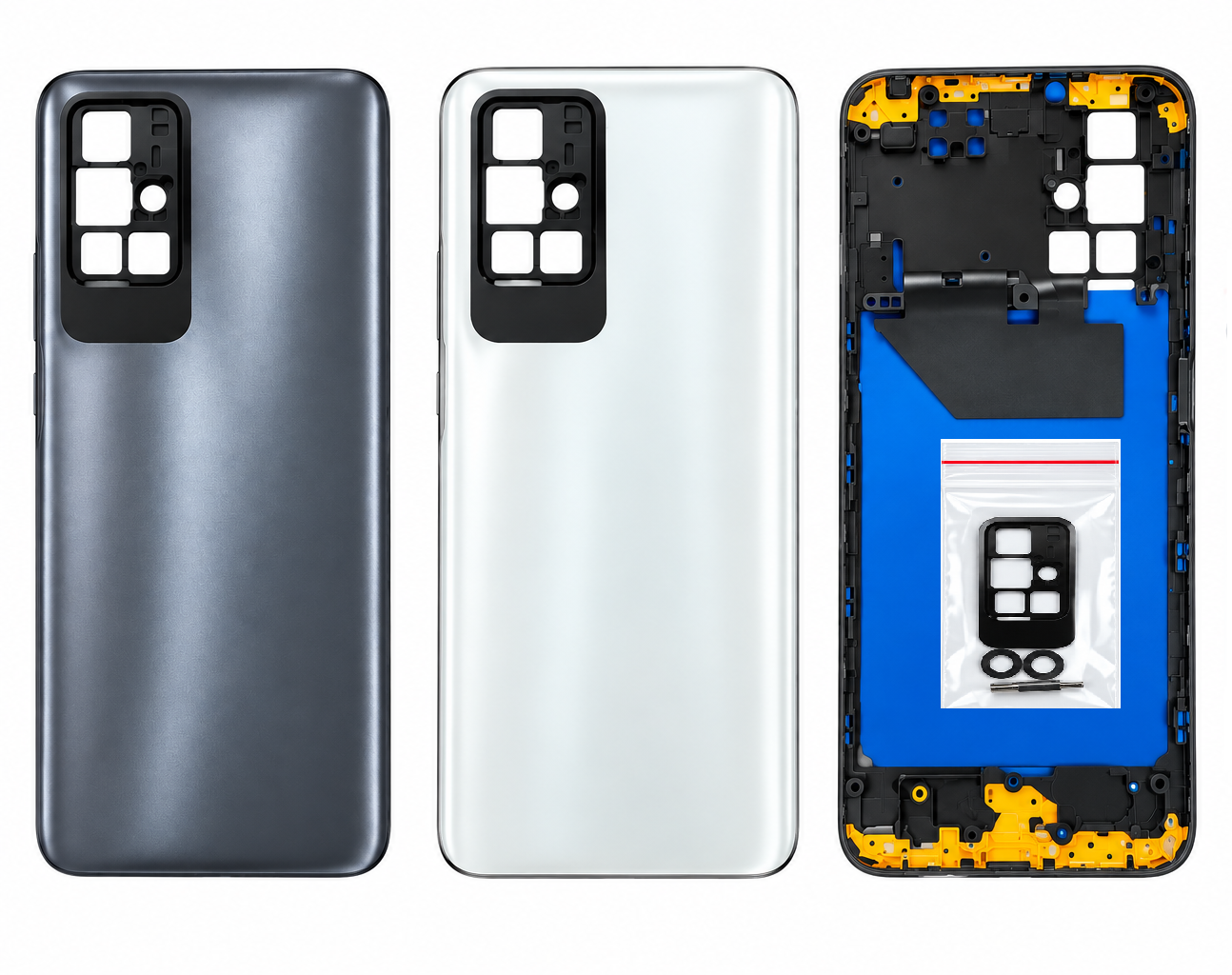 Compatible Replacement for Redmi 10 Prime 4G Full Housing Body – Black & White